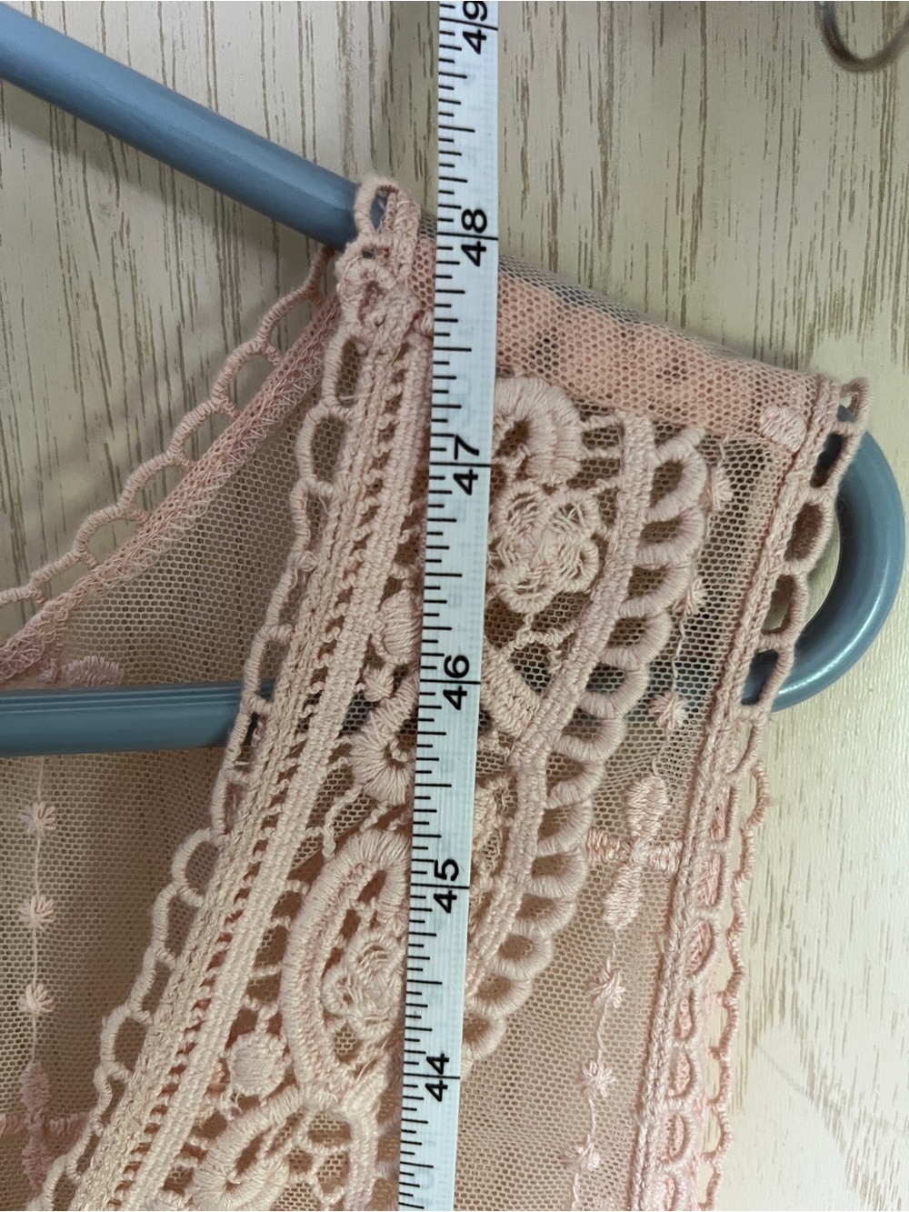 Sundance Love Always Peach Lace Romantic Embroidered Midi Dress Sz 16 No Liner - Picture 7 of 9